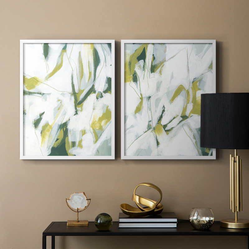 Reproduction encadrée Emerald Ice I-Premium - prête à être accrochée - aucun clou requis - aucun clou requis, Blanc