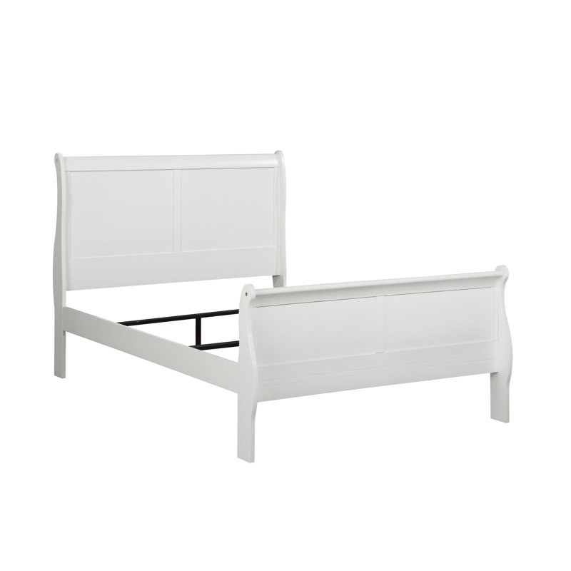 Cavender Sleigh Panel Bed, White, King