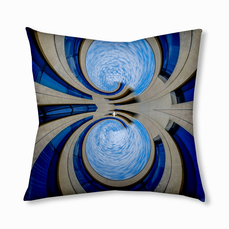 Coussin de sol capitonné à motif de piscines simples, 30 po x 30 po