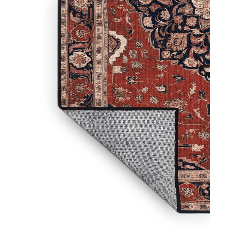 Tapis brun lavable à la machine, Carré 8 pi