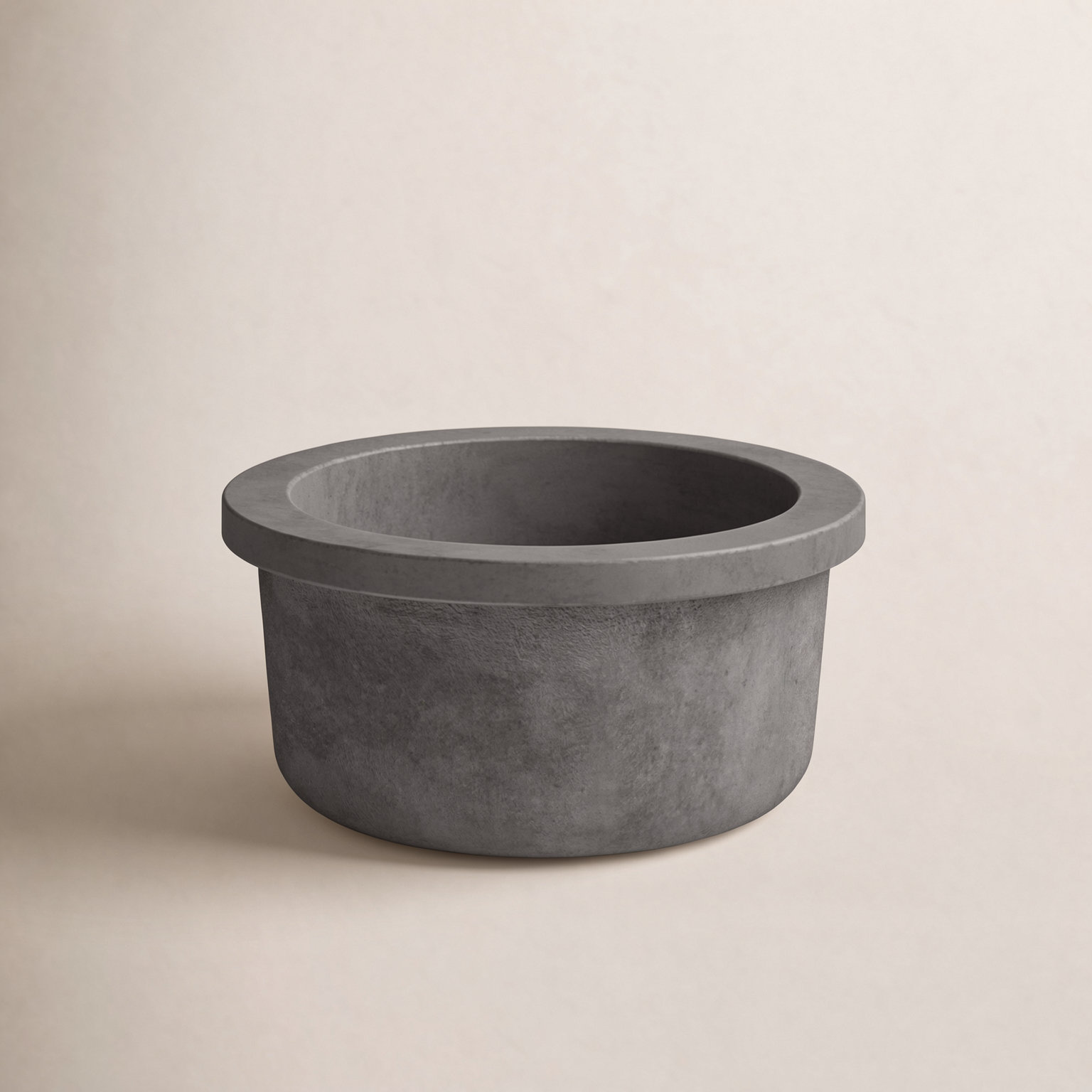 NativeStone Malibu 14" Round Bar Sink, Slate