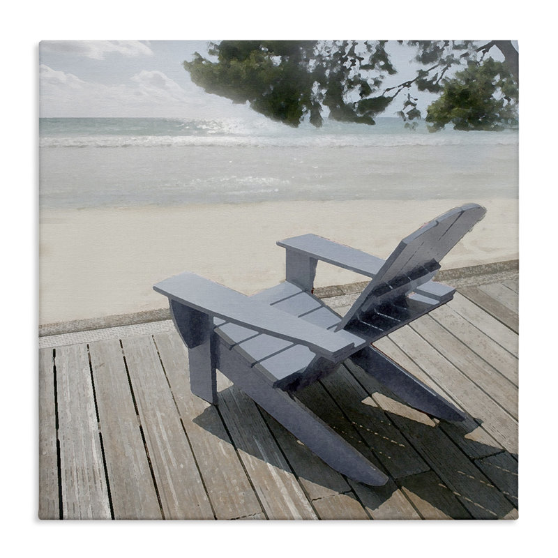 «Greek Chair Beach Landscape» par Noah Bay, H 36 po x l 36 po