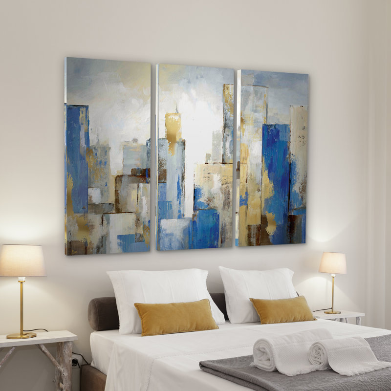City Blues II - Toile tendue, reproduction d'art sur toile, H 24 po x l 36 po x P 1,5 po