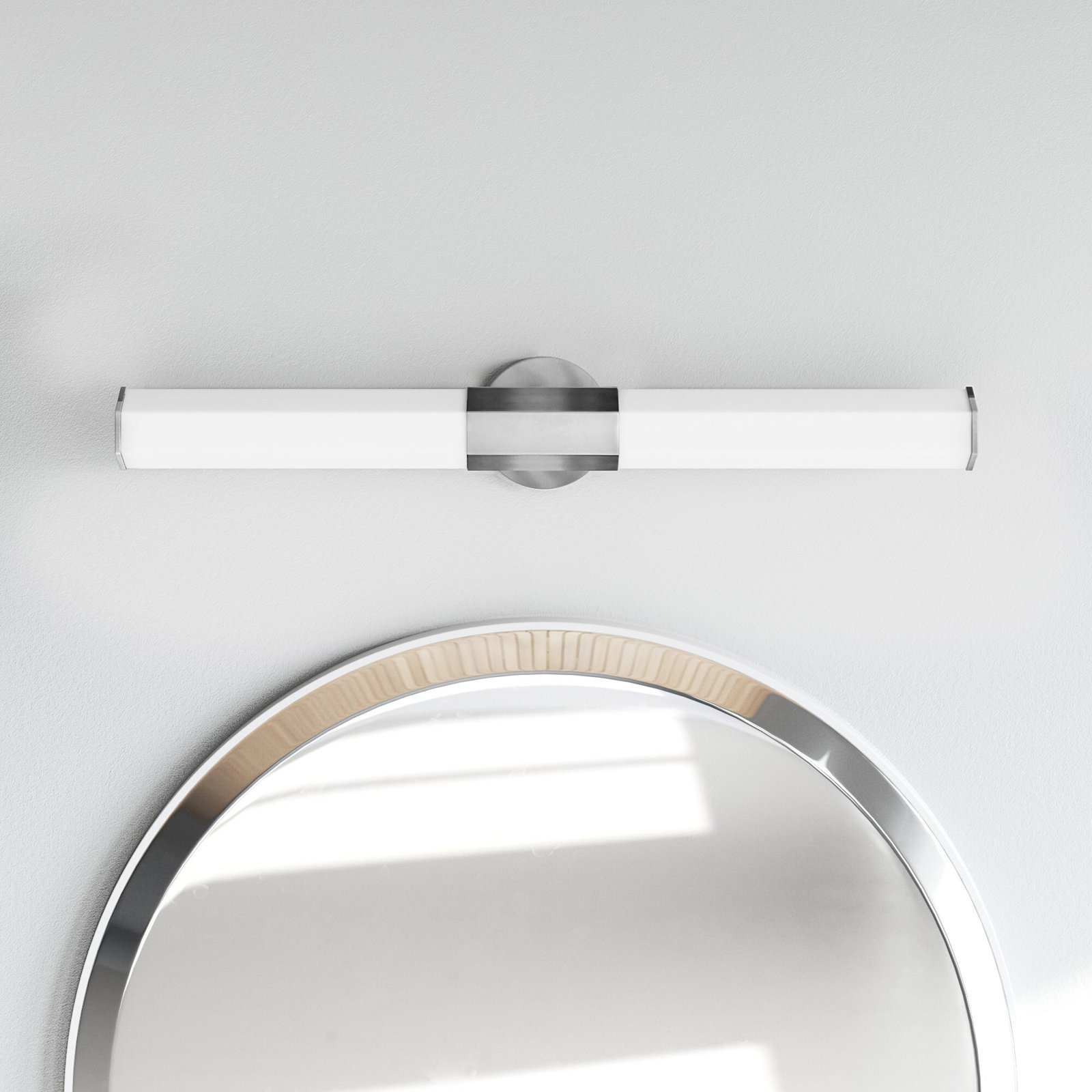 Belden Single Frosted Dimmable LED Bath Bar, Polished Nickel