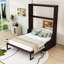 Grand lit escamotable en bois avec chaise-118013453