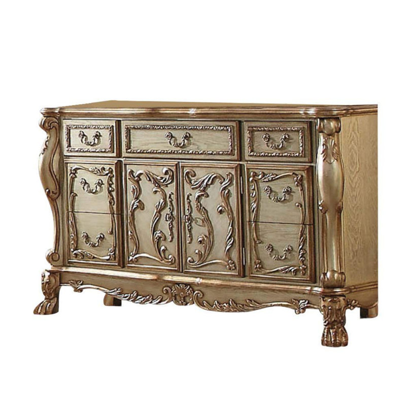 Lissandra 66'' W 7 - Drawer Dresser, Gold Patina