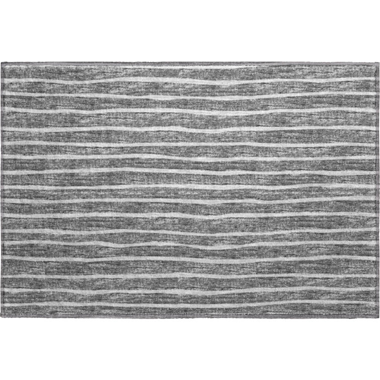 Premium Machine Washable Vaseem AMF138 Gray Rug