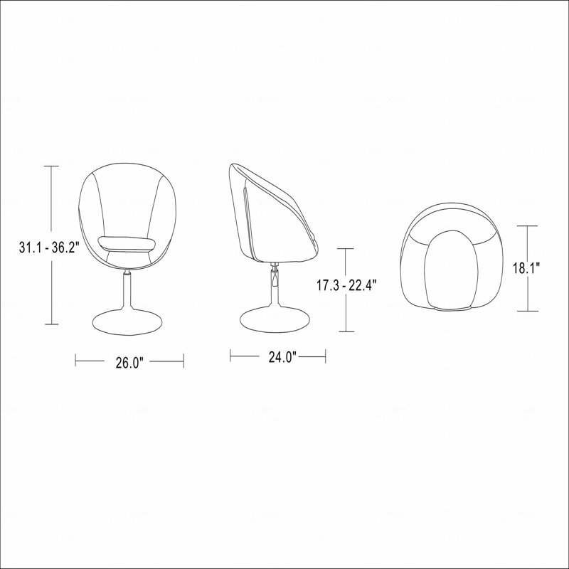 Fauteuil d'appoint pivotant, Rouge vin
