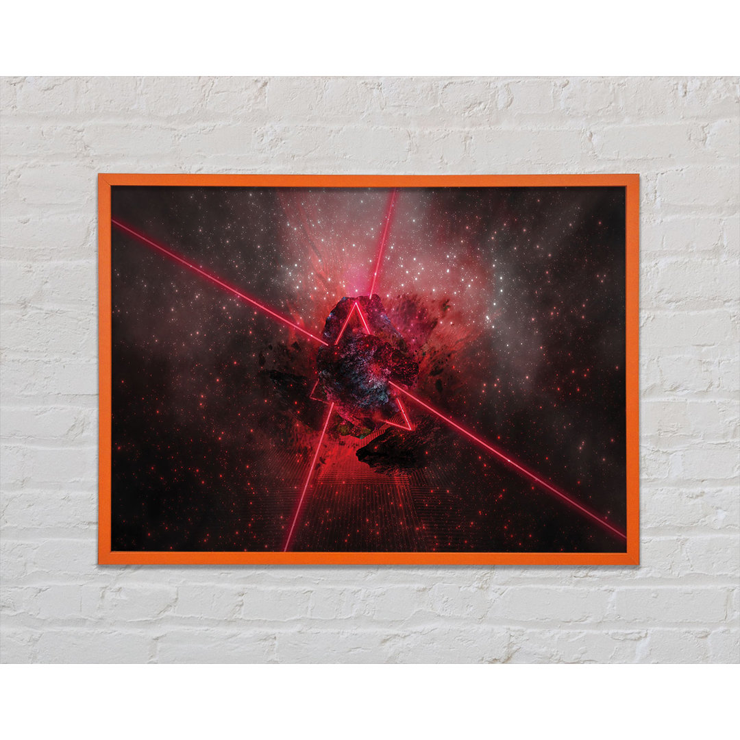 Red Lazer Triangle Gerahmter Druck