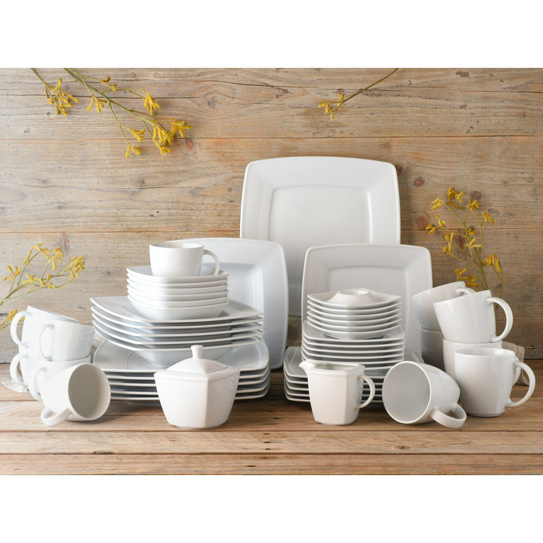 Victoria WeiÃ 50 Piece Bone China Dinnerware Set, Service for 6