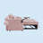 Chenille Loveseat Sleeper Sofa Bed With Storage Armrest, USB Port, Side Table-1922791147