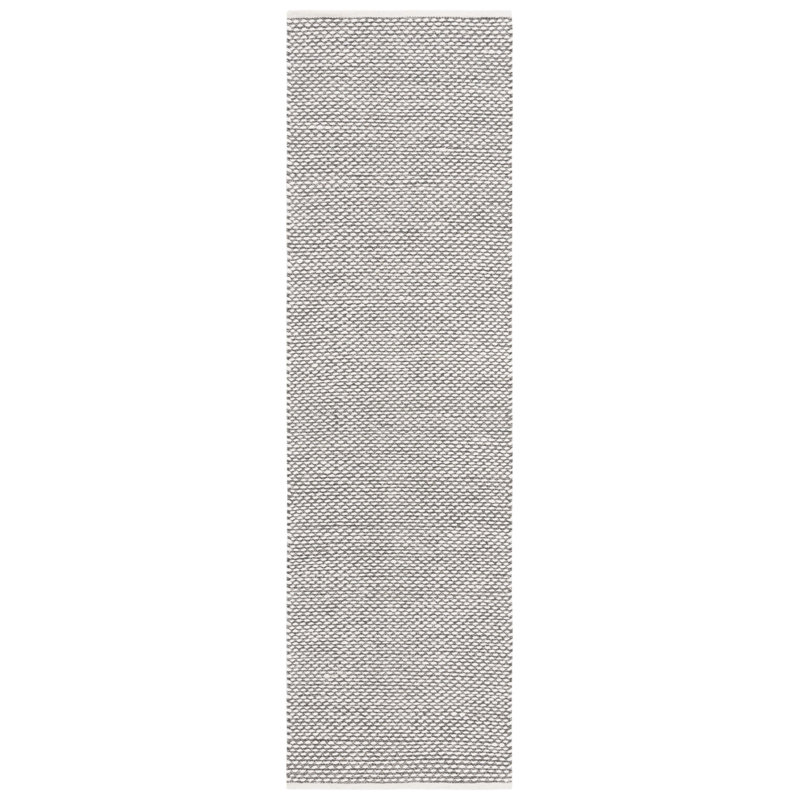Cacilia Flat Weave Wool/Cotton Rug in Gray, Runner 2'3" x 8'