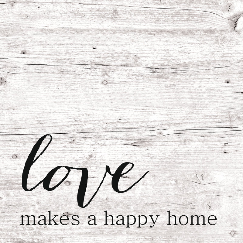 Love Happy Home - Wrapped Canvas Print, 30cm H x 30cm W x 3.8cm D