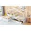 Twin Size House Platform Bed With Three Storage Drawers-516372703