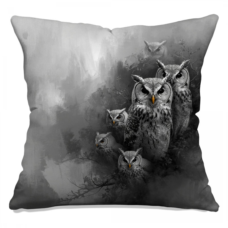 Coussins Group of Owls, 18 po x 18 po