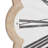 Albus White Wood Floral Shaped Decorative Wall Clock with Brown Scalloped Frame