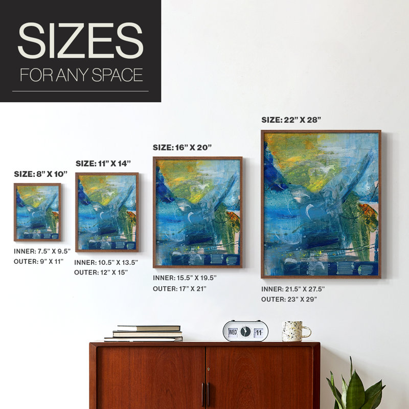 Spring Winds IV Framed Print - Solid Wood, Brown, 14" H x 11" W