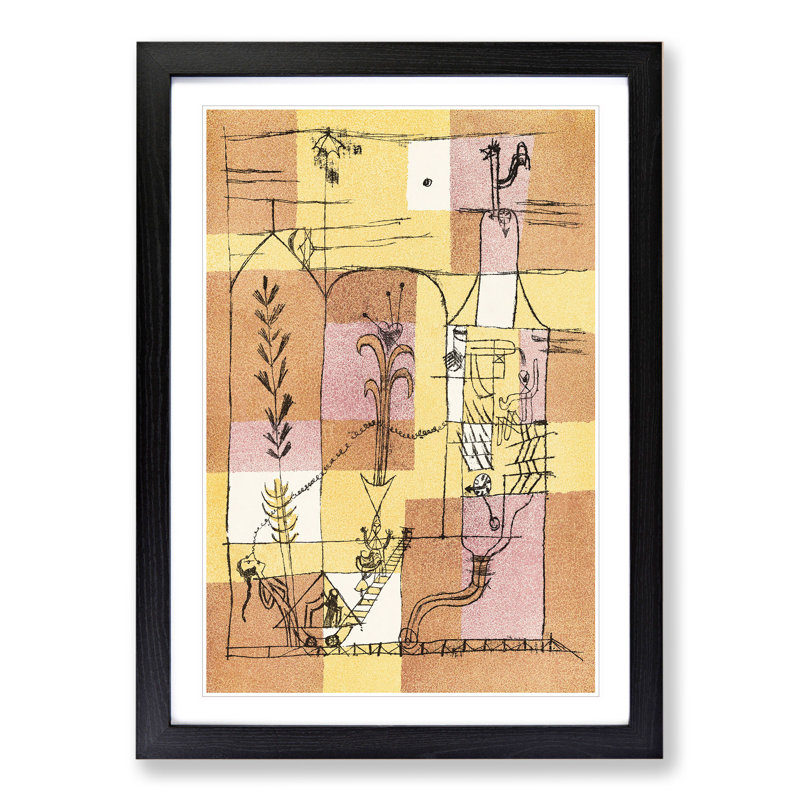 In the Spirit of Hoffmann by Paul Klee - Picture Frame Painting, 48cm H x 36cm W x 2cm D, Black Framed