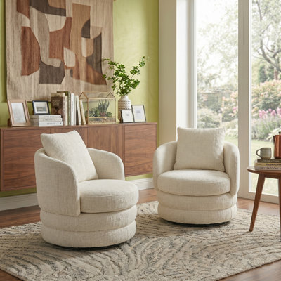Comfortable 360-Degree Rotating Barrel-Shaped Sofa Chair