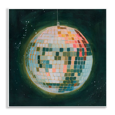 Disco Ball in Space Wall Plaque Art by Grace Popp