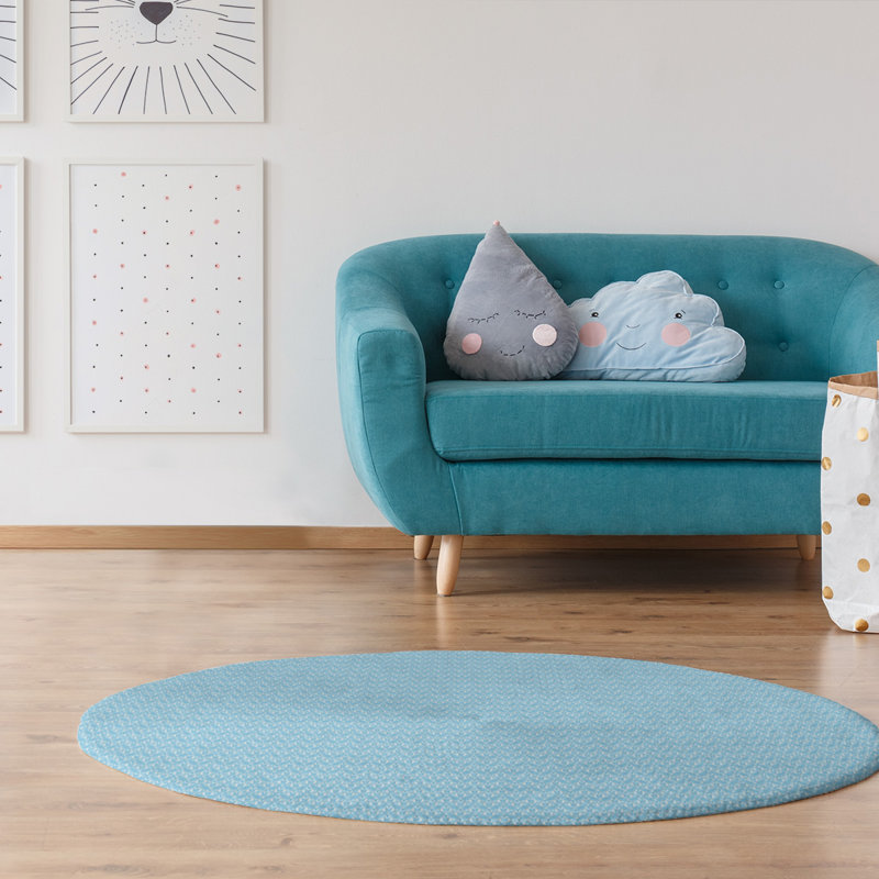 Chenille Abstract Indoor Rug, Round 5'