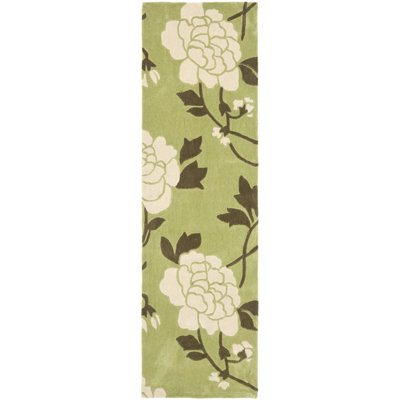Tapis floral moderne touffeté à la main Rogelio