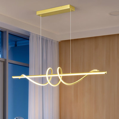 Modern LED Dimmable 3000K-6000K with Remote Control Pendant Lights Adjustable Height Pendant Lights  Irregular Chandeliers for Living Room Kitchen Island  Bedroom