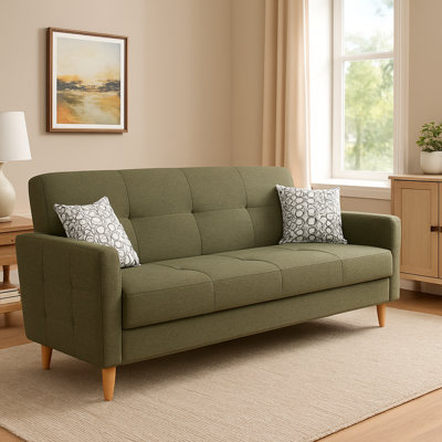 Kale 80.7" Wide Upholstered 3-Seat Sleeper Sofa