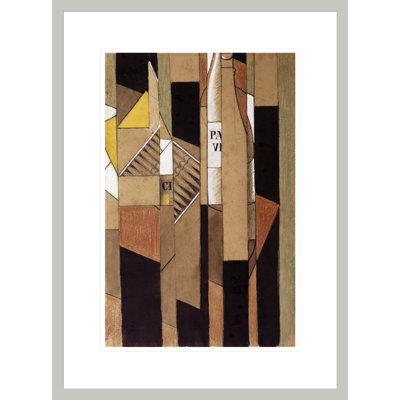 Nature morte avec bouteille et cigares par Juan Gris, impression giclée sur cadre