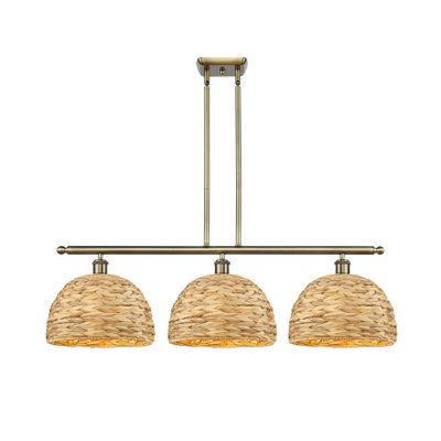 Luminaire suspendu pour îlot de jardin 12 po 3 lumières Tsang