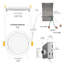 Ensemble d'éclairage encastré Canless 6 po-59898976