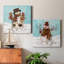 Bonhomme de neige - ensemble de 2 reproductions sur toiles tendues-900411779