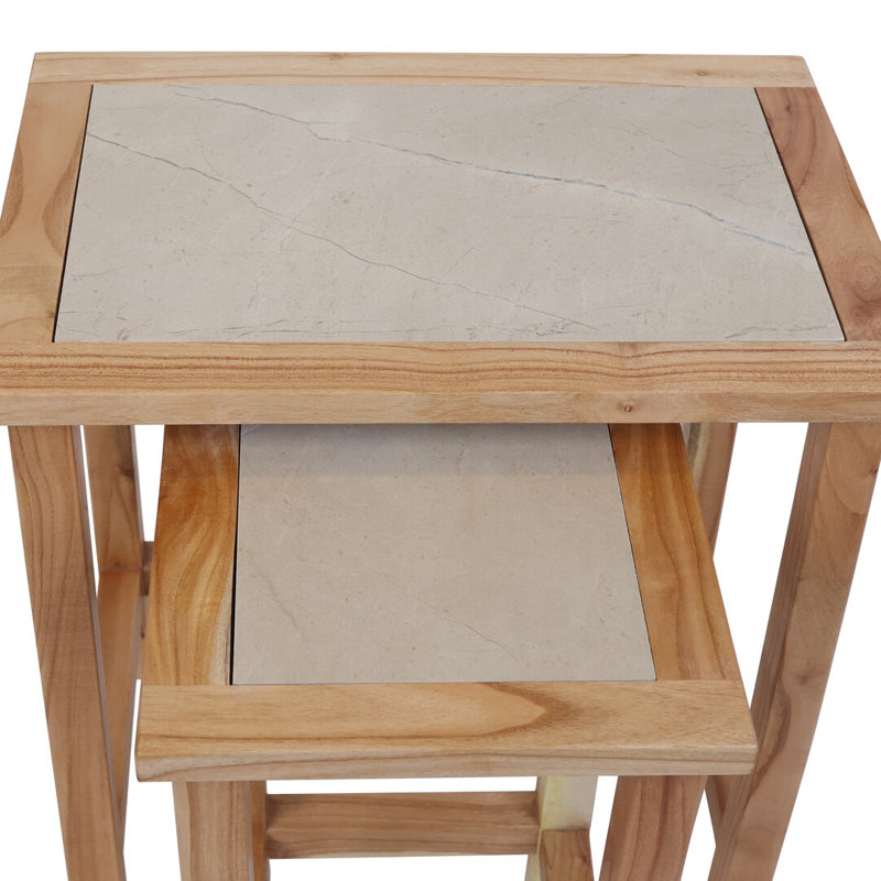 Side Table Set, Brown