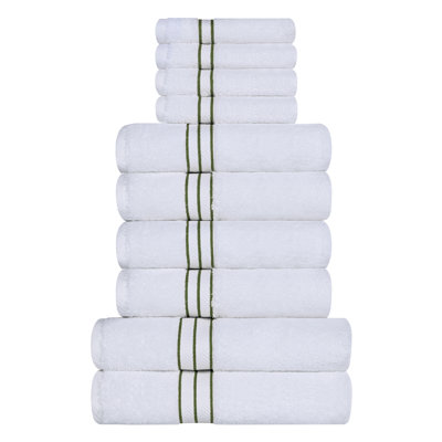 Hotel Turkish Cotton 10-Piece Towel Set, Ultra-Plush & Luxury Weight