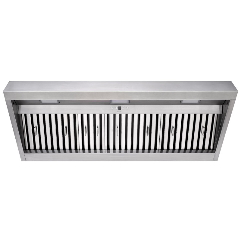 Akicon 48" 1200 CFM Ducted Insert Range Hood with 4-Speed Fan, 3 Led Lights, Baffle Filter