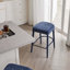 Tabouret de bar rembourré à hauteur de comptoir avec pieds et repose-pieds robustes en métal (ensemble de 2)-2063321575