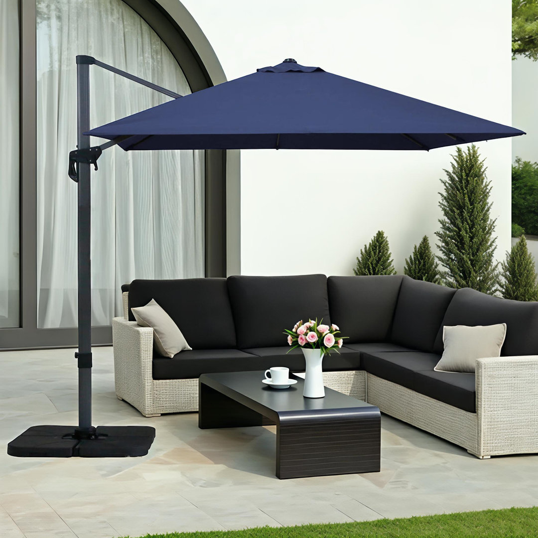 Hirsch 120'' Cantilever Umbrella Willa Arlo™ Interiors Fabric