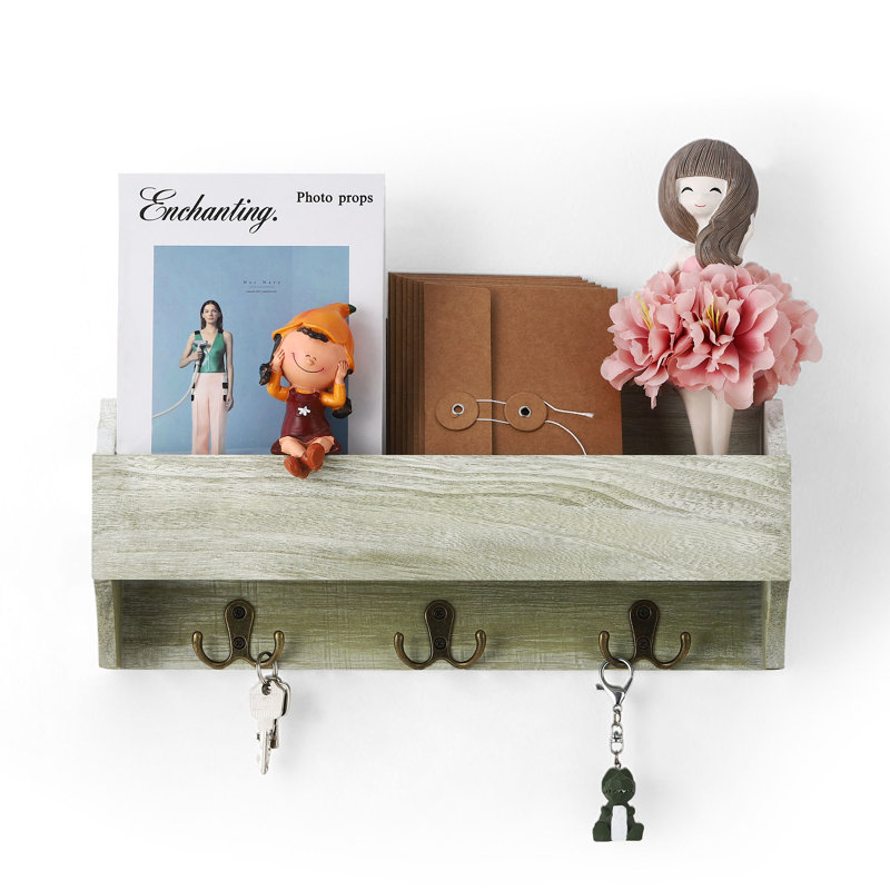 Leighanna Solid Wood Wall Organizer