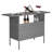 Avik Rectangular Metal Outdoor Bar Table , 55'' in. W 18.5'' in. D