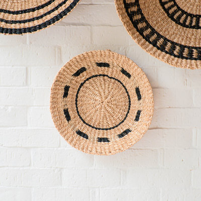 Large Black Round Wall Baskets