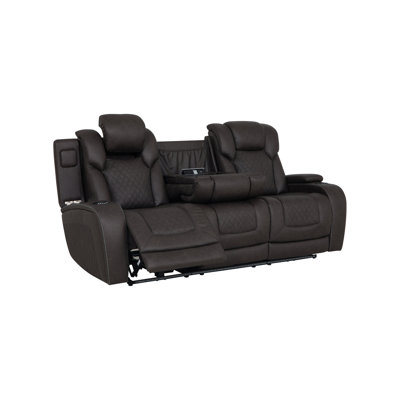 Canapé en microfibre gris foncé Wendell