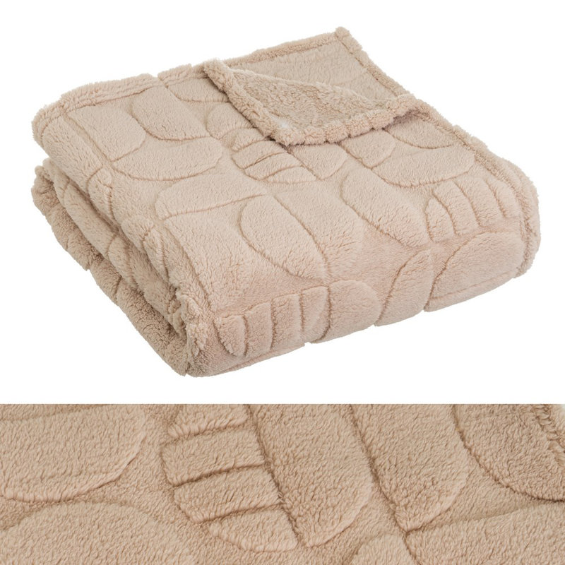 Chunky Knit Throw Blanket, Beige