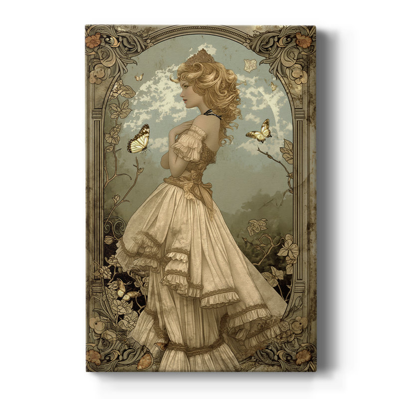 WOMEN Series CCGLV III - Toile tendue avec châssis de qualité supérieure - Prêt à être accroché, H 18 po x l 12 po