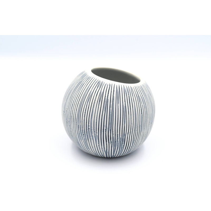 Avrit Table Vase 1, 3.5" H x 3.9" W x 3.9" D, Blue