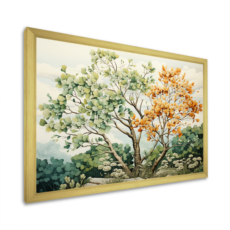 «American Basswood Tree Lyrical I», reproduction sur toile, H 16 po x l 32 po x P 1 po, Encadrement doré