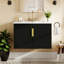 Meuble-lavabo de salle de bain avec lavabo, meuble-lavabo avec 2 portes à fermeture douce