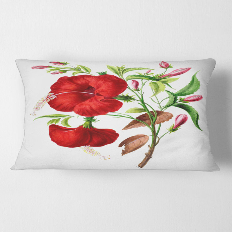 Flore américaine rétro I - coussin traditionnel imprimé