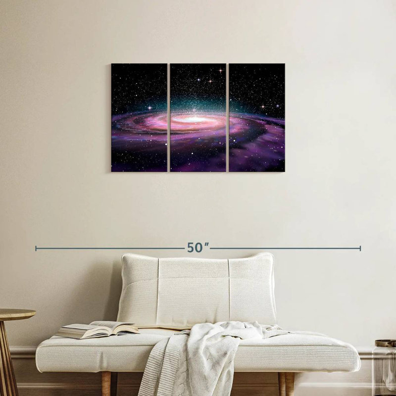 Oberle galaxie spirale de l'espace lointain, H 20 po x l 33 po