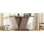Console Mirod avec placage en bois naturel, base en V pour une polyvalence classique, parfaite pour exposer vos articles préférés, assemblage facile-1350930657