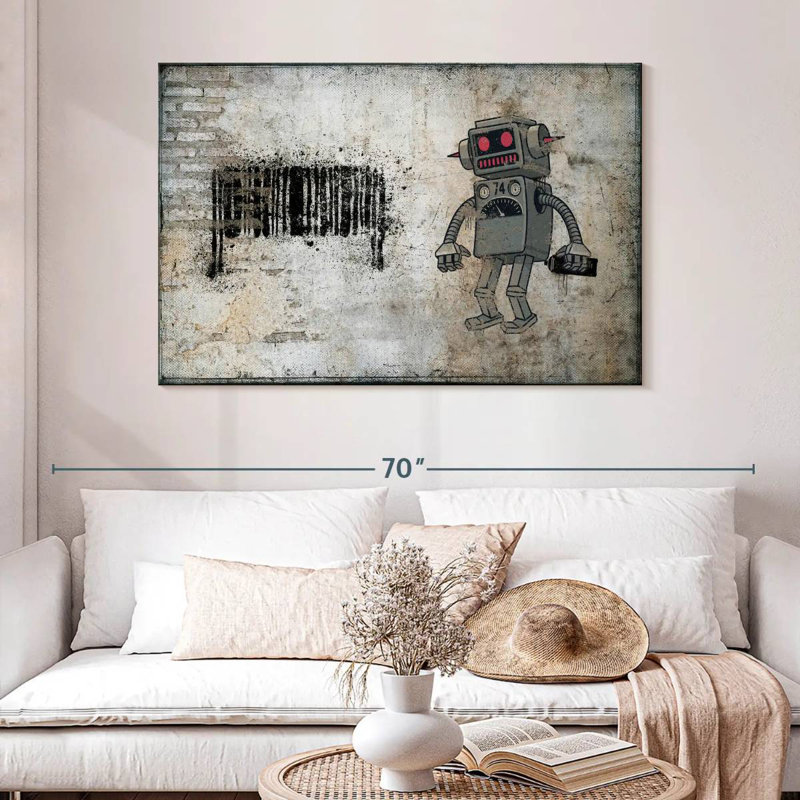 Étiquette de robot Kelan, H 32 po x l 48 po